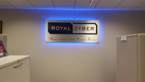 Backlit Lobby Sign Royal Cyber
